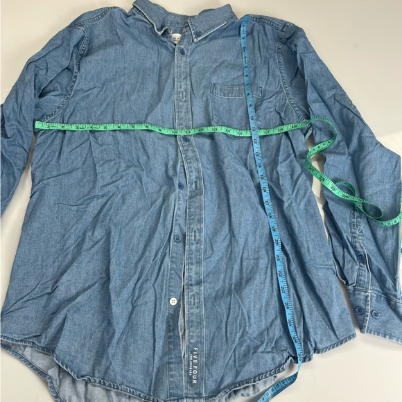 Five four men’a denim cotton button down shirt XL L14-10 - Picture 3 of 6